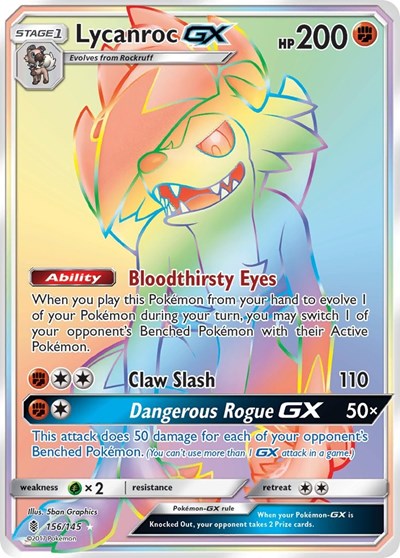 Lycanroc GX #156 SM - Guardians Rising