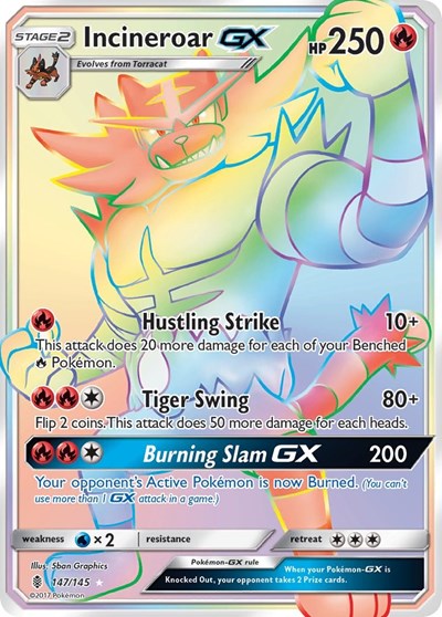 Incineroar GX #147 SM - Guardians Rising