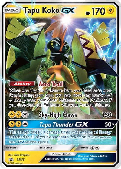 Tapu Koko GX #SM33 SM Promos