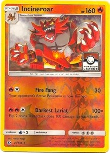 Incineroar #26 League & Championship Cards