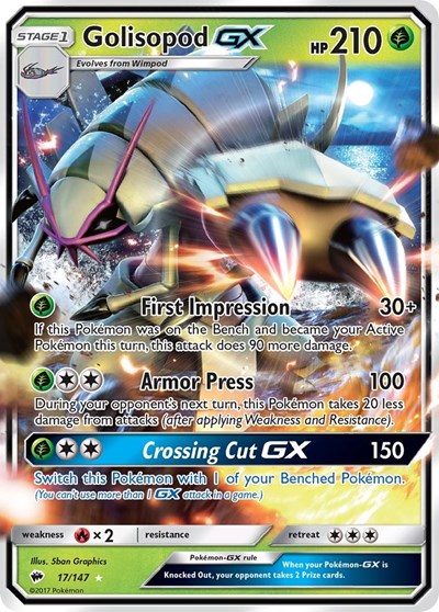 Golisopod GX #17 SM - Burning Shadows