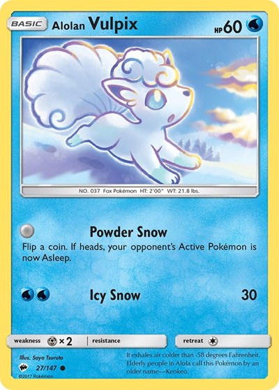 Alolan Vulpix #27 SM - Burning Shadows