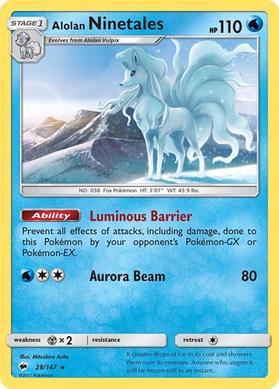 Alolan Ninetales #28 SM - Burning Shadows