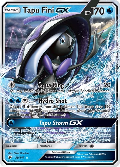 Tapu Fini GX #39 SM - Burning Shadows