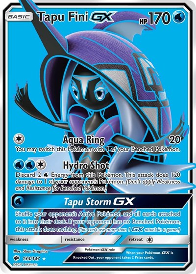 Tapu Fini GX #133 SM - Burning Shadows