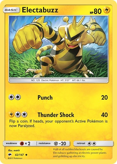 Electabuzz #42 SM - Burning Shadows