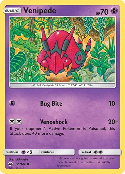 Venipede #56 SM - Burning Shadows