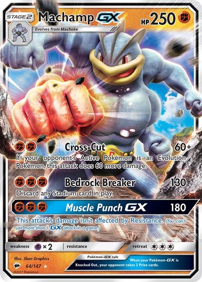 Machamp GX #64 SM - Burning Shadows