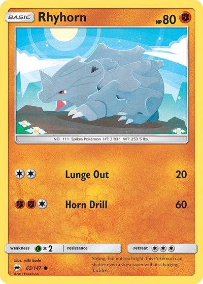 Rhyhorn #65 SM - Burning Shadows