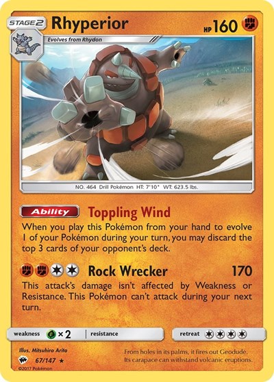Rhyperior #67 SM - Burning Shadows