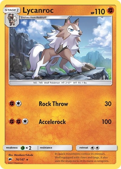 Lycanroc #76 SM - Burning Shadows
