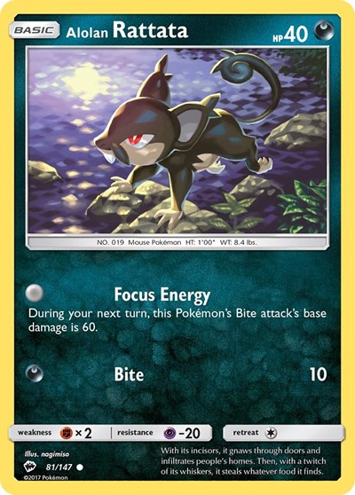 Alolan Rattata #81 SM - Burning Shadows
