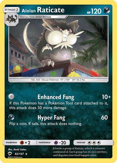 Alolan Raticate #82 SM - Burning Shadows