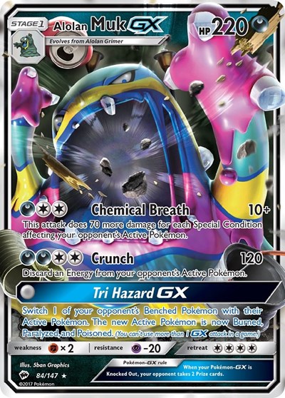 Alolan Muk GX #84 SM - Burning Shadows