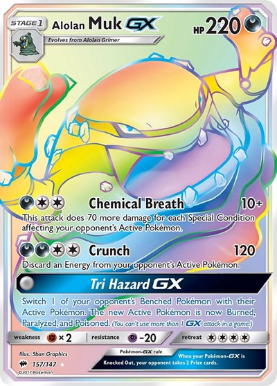 Alolan Muk GX #157 SM - Burning Shadows