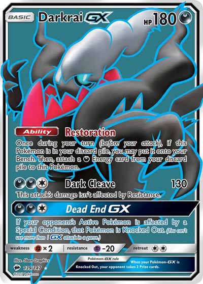 Darkrai GX #139 SM - Burning Shadows