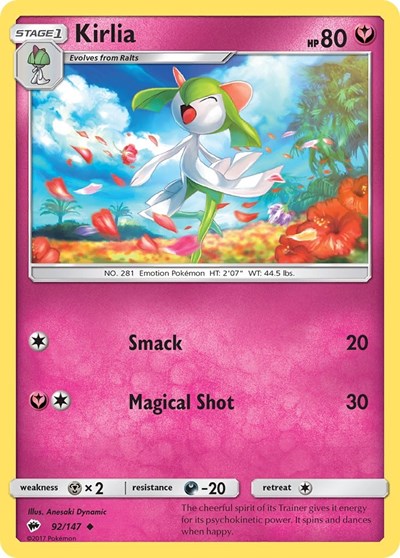 Kirlia #92 SM - Burning Shadows