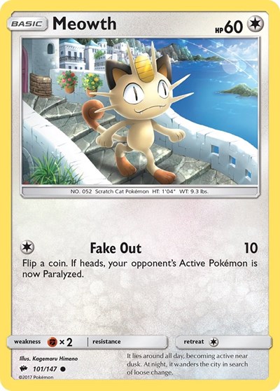 Meowth #101 SM - Burning Shadows