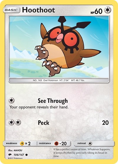 Hoothoot #106 SM - Burning Shadows