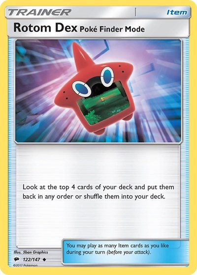Rotom Dex Poke Finder Mode #122 SM - Burning Shadows