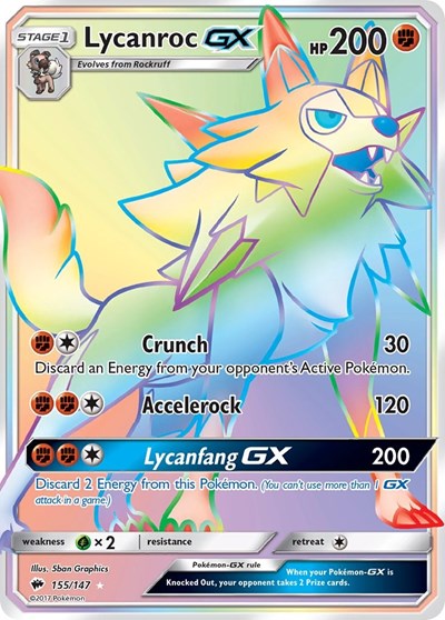 Lycanroc GX #155 SM - Burning Shadows