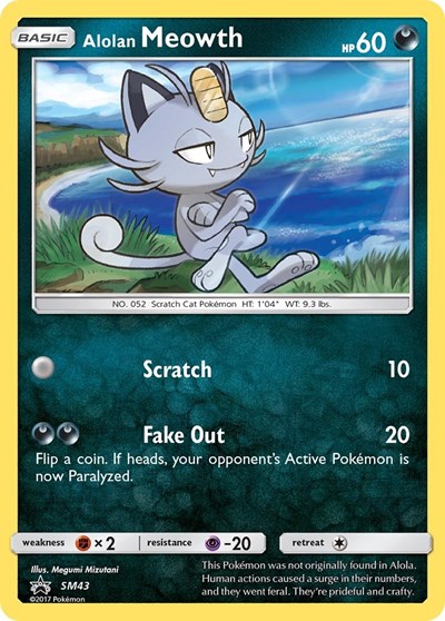 Alolan Meowth #SM43 SM Promos