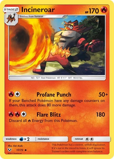 Incineroar #17 Shining Legends