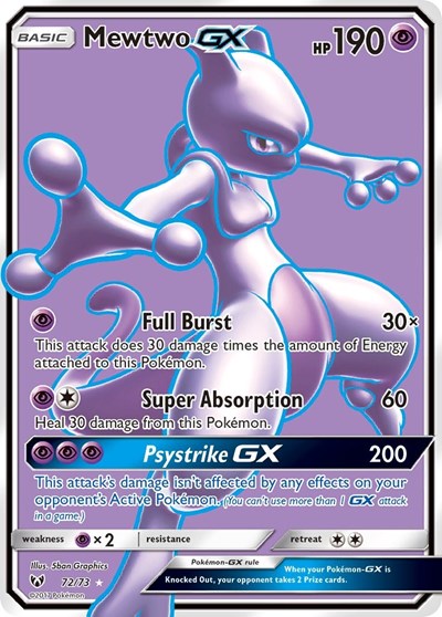 Mewtwo GX #72 Shining Legends