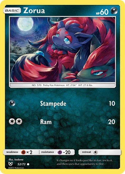Zorua #52 Shining Legends