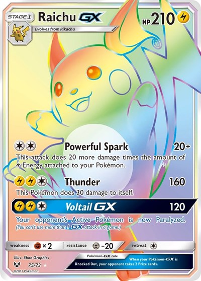 Raichu GX #75 Shining Legends