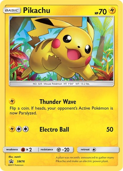 Pikachu #SM76 PSA 10