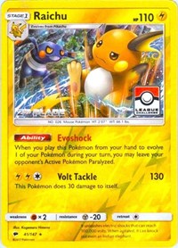 Raichu (League Challenge) [2nd Place] #41 League & Championship Cards