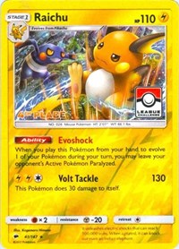 Raichu (League Challenge) [4th Place] #41 League & Championship Cards