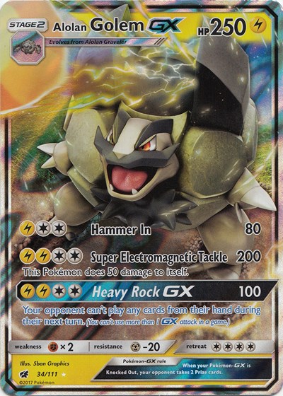 Alolan Golem GX #34 SM - Crimson Invasion