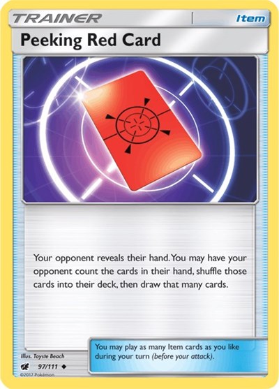 Peeking Red Card #97 SM - Crimson Invasion