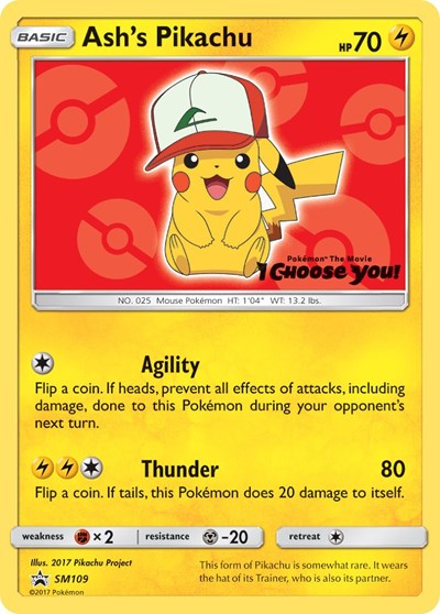 Ash's Pikachu #SM109 SM Promos