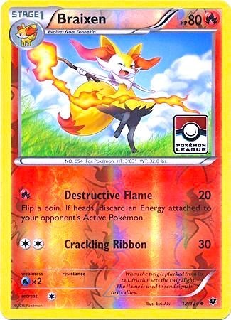 Braixen #12 League & Championship Cards