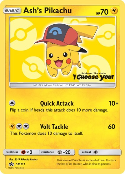 Ash's Pikachu #SM111 SM Promos