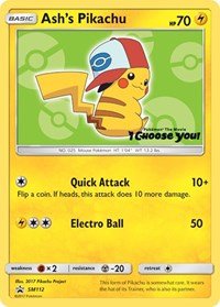 Ash's Pikachu #SM112 SM Promos