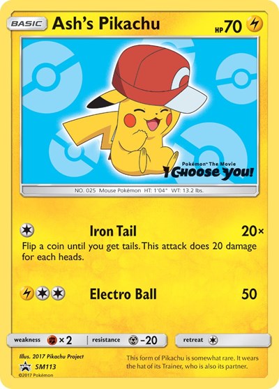 Ash's Pikachu #SM113 SM Promos