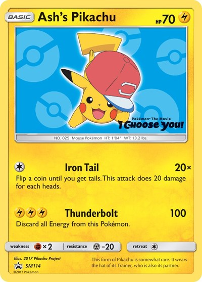 Ash's Pikachu #SM114 SM Promos