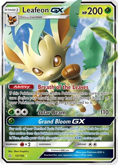 Leafeon GX #13 SM - Ultra Prism