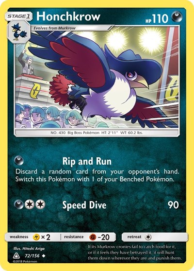 Honchkrow #72 SM - Ultra Prism