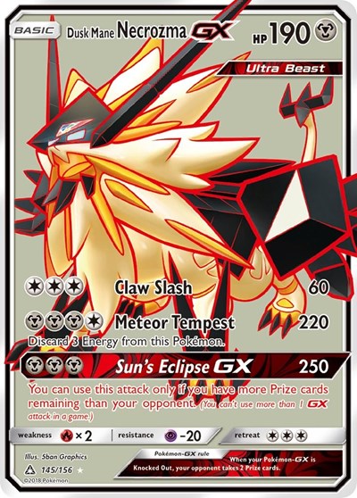 Dusk Mane Necrozma GX #145 SM - Ultra Prism