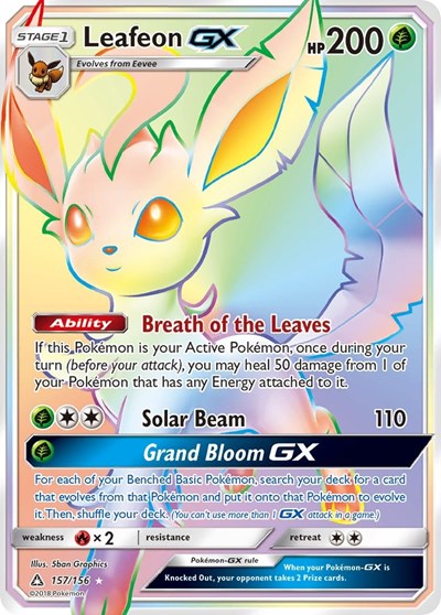 Leafeon GX #157 SM - Ultra Prism