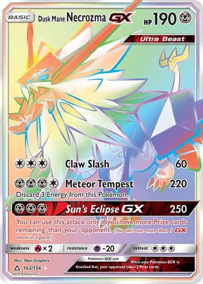 Dusk Mane Necrozma GX #163 SM - Ultra Prism