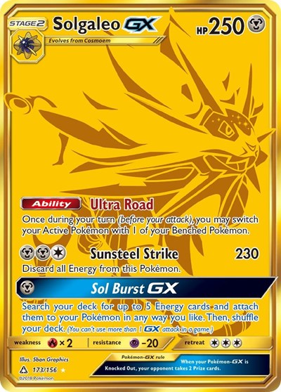 Solgaleo GX #173 SM - Ultra Prism