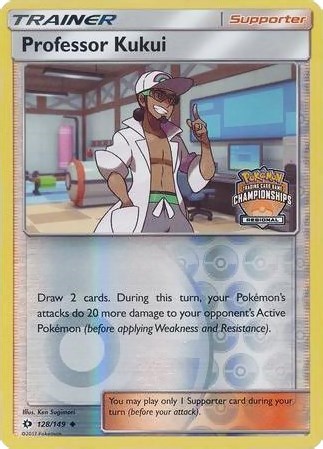 Professor Kukui #128 League & Championship Cards