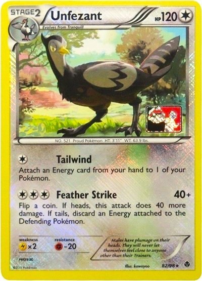 Unfezant #82 League & Championship Cards