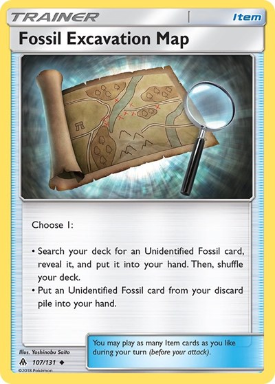 Fossil Excavation Map #107 SM - Forbidden Light